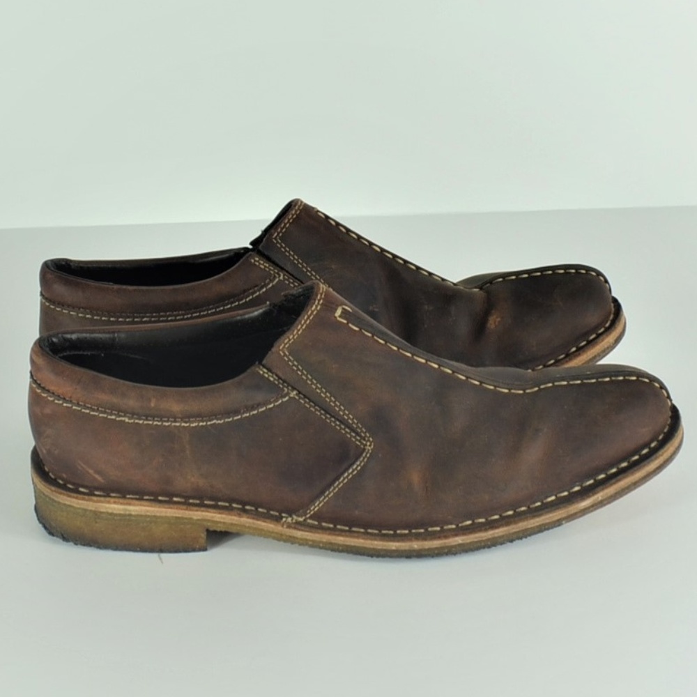 Cole Haan leather dress shoes loafer brown 12M